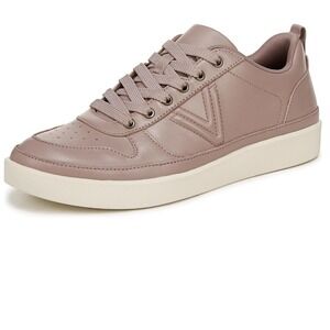 NWB Vionic Elise Wide Magnolia Dusk Leather Sneakers Womens Size 10
